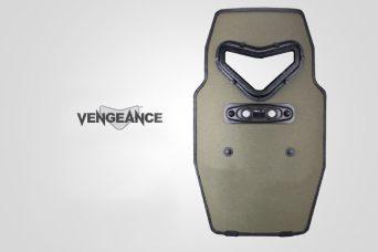 VENGEANCE hard armor shield with tridextrous handle