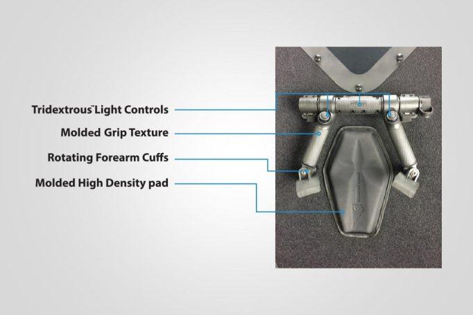 VENGEANCE hard armor shield with tridextrous handle - detailed view