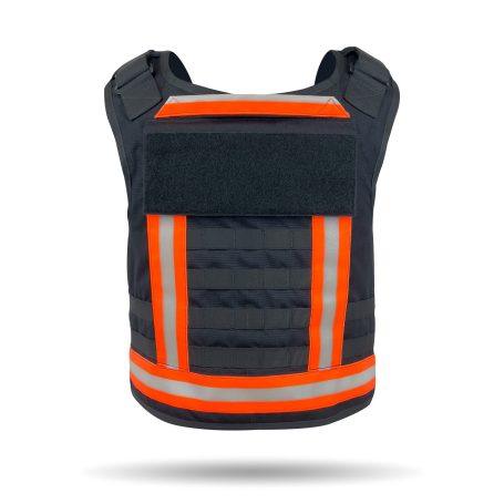 Chaleco de rescate y extinción de incendios para personal de primera intervención - Vista trasera - Color azul marino