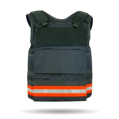 Chaleco de rescate y extinción de incendios para personal de primeros auxilios - Vista frontal - Color azul marino