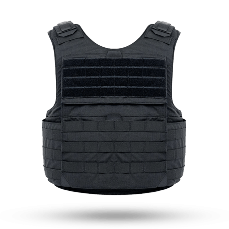 WLV 2.0 Front View in Black MOLLE