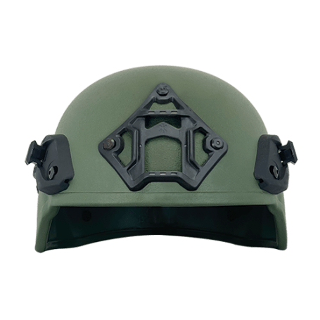 401 Ballistic Helmet - Green color - Front view - Full Cut