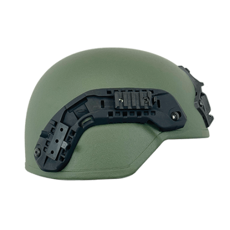 401 Ballistic Helmet - Green color - Side view - Full Cut