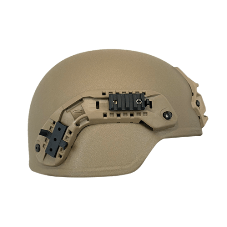 401 Ballistic Helmet - Tan color - Side view - Full Cut