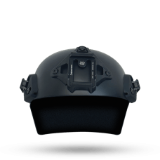 Casco táctico Bump negro con rieles y cubierta frontal de Slate Solutions