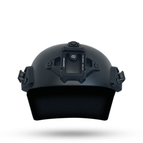 Casco táctico Bump negro con rieles y cubierta frontal de Slate Solutions