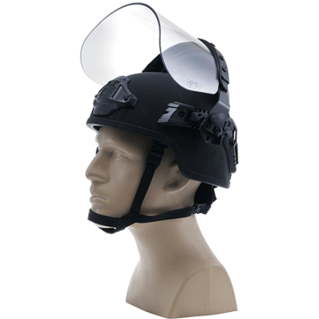 DK7-H.150-RCLE Riot Face Shield - Stowed